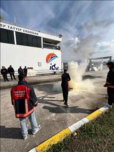 Yangın Eğitimlerine Bölüm Öğrencilerimizden Destek 